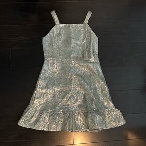 Metallic green & silver Dress